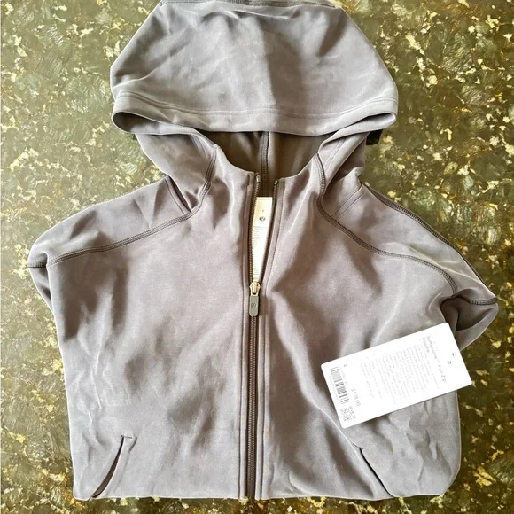 Lululemon softstreme full zip hoodie black size 4 - Picture 4 of 4
